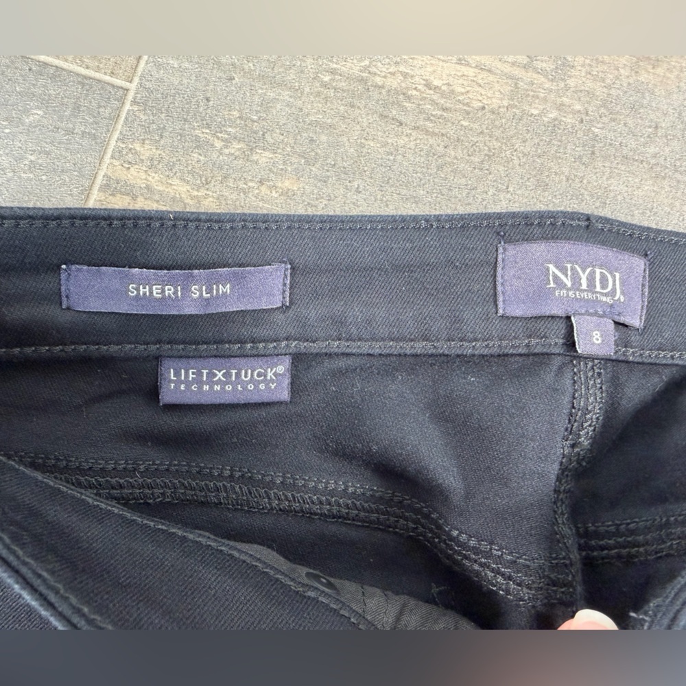 NWT NYDJ Sheri Slim Black Jeans - Picture 4 of 10